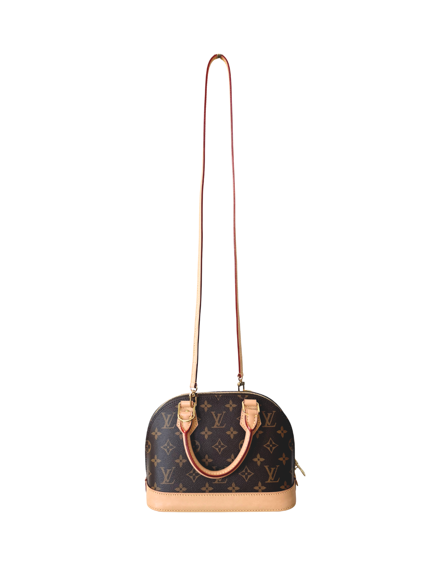 Alma BB Shoulder Bag with Top Handle in LV Monogram Coated Canvas