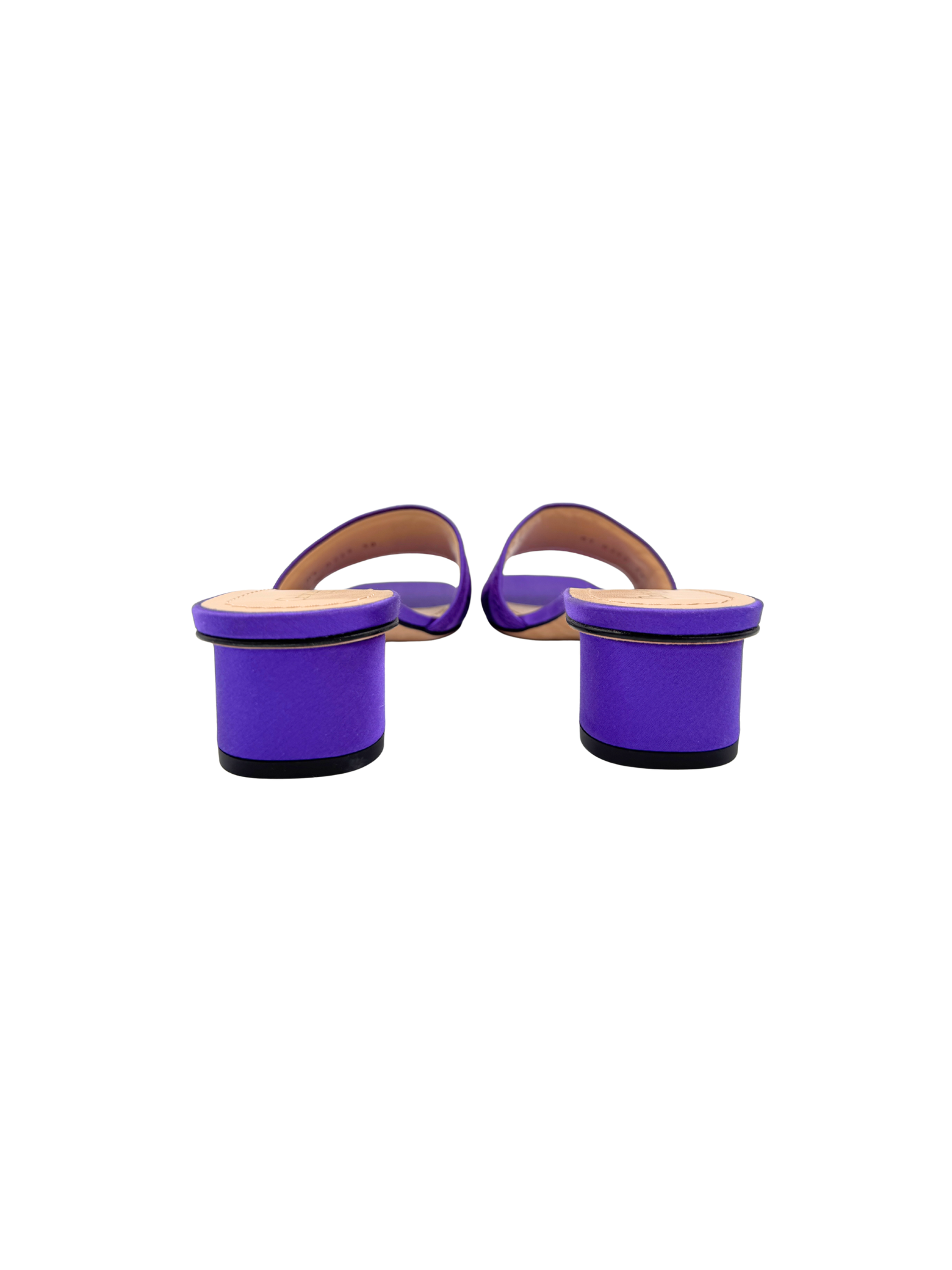 Size 38 Dway Logo Mule Sandals in Purple Satin