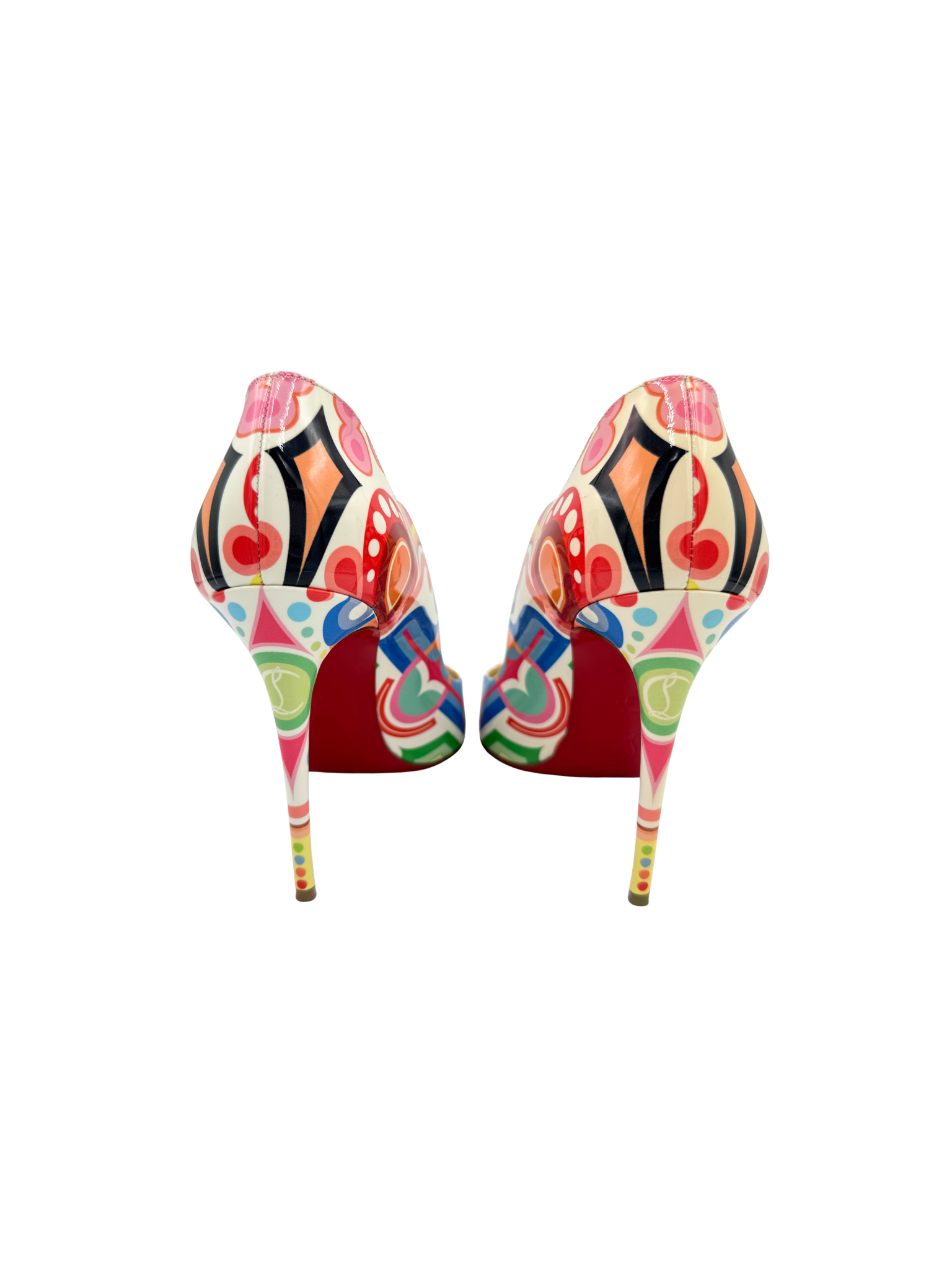 Christian Louboutin Size 37 Hot Chick 100mm Pumps in Multicolor Leather
