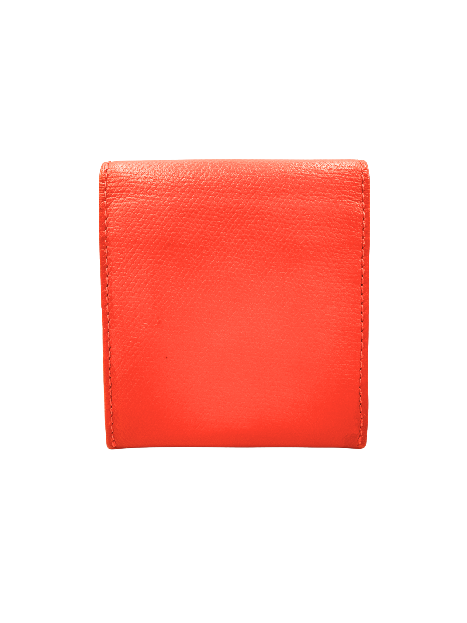 Vintage CC Compact Wallet in Orange Calfskin Leather