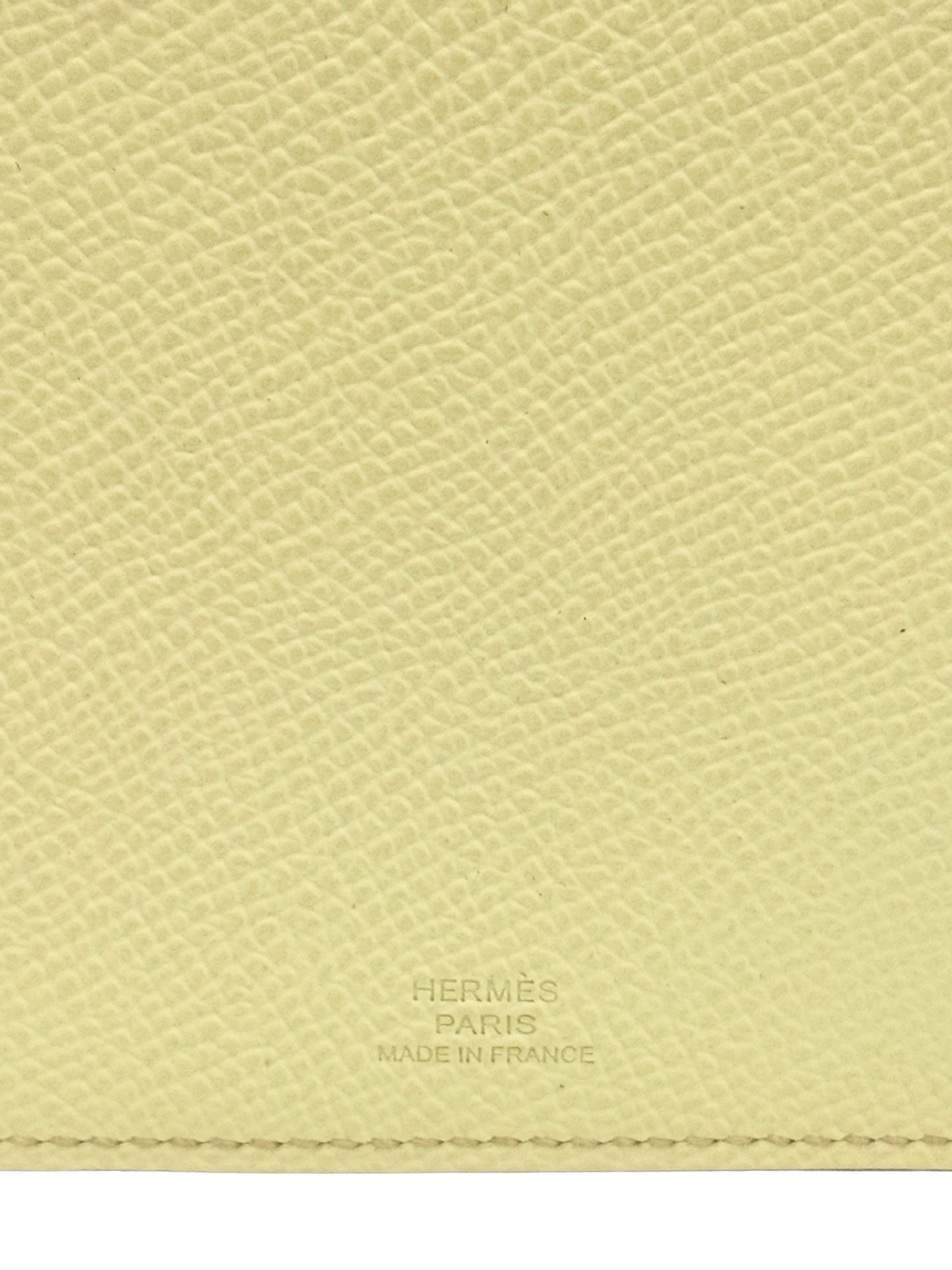 Tarmac Passport Holder in Jaune Milton Epsom Leather