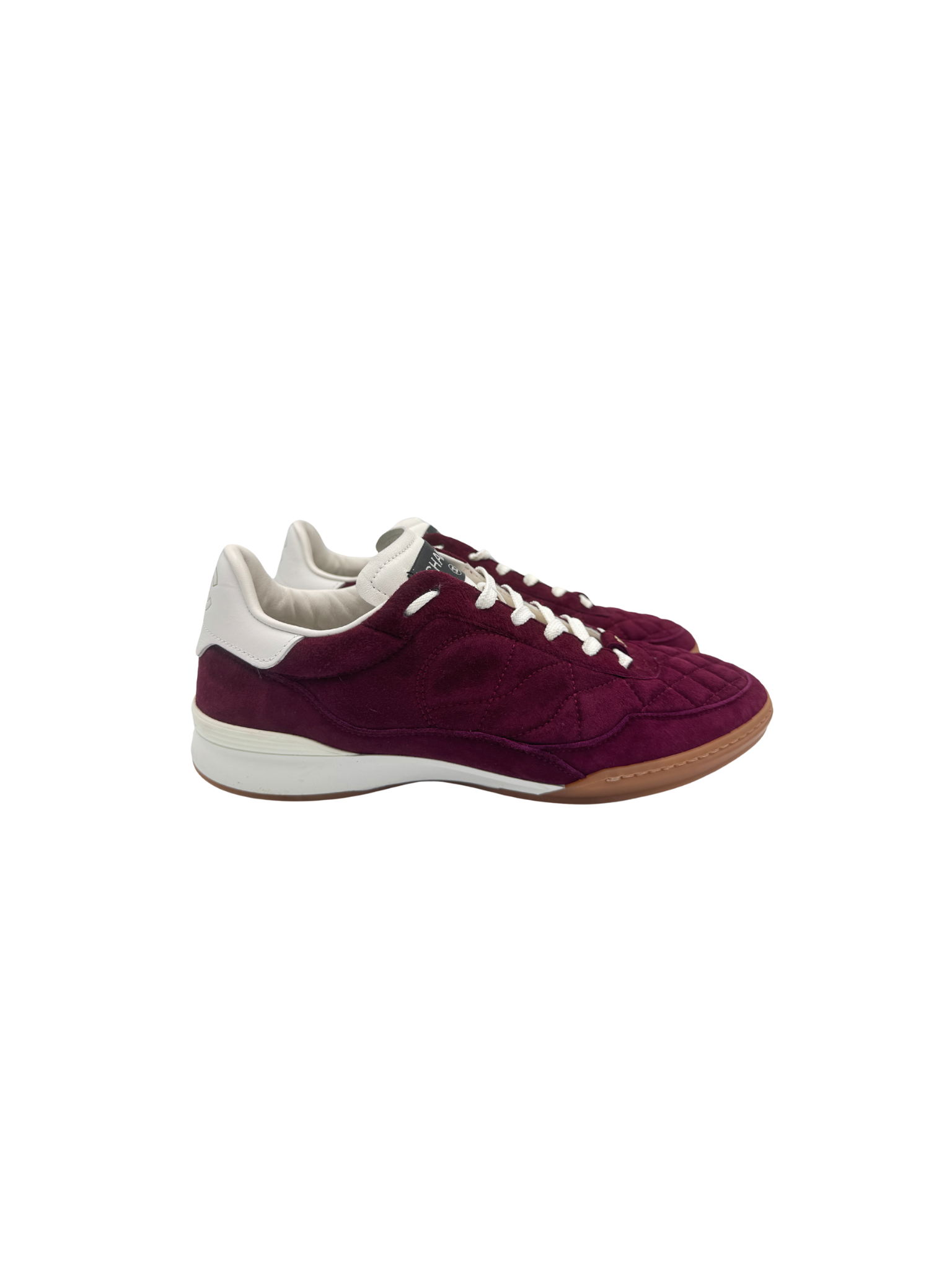 Size 40 Low Top CC Sneakers in Burgundy Suede