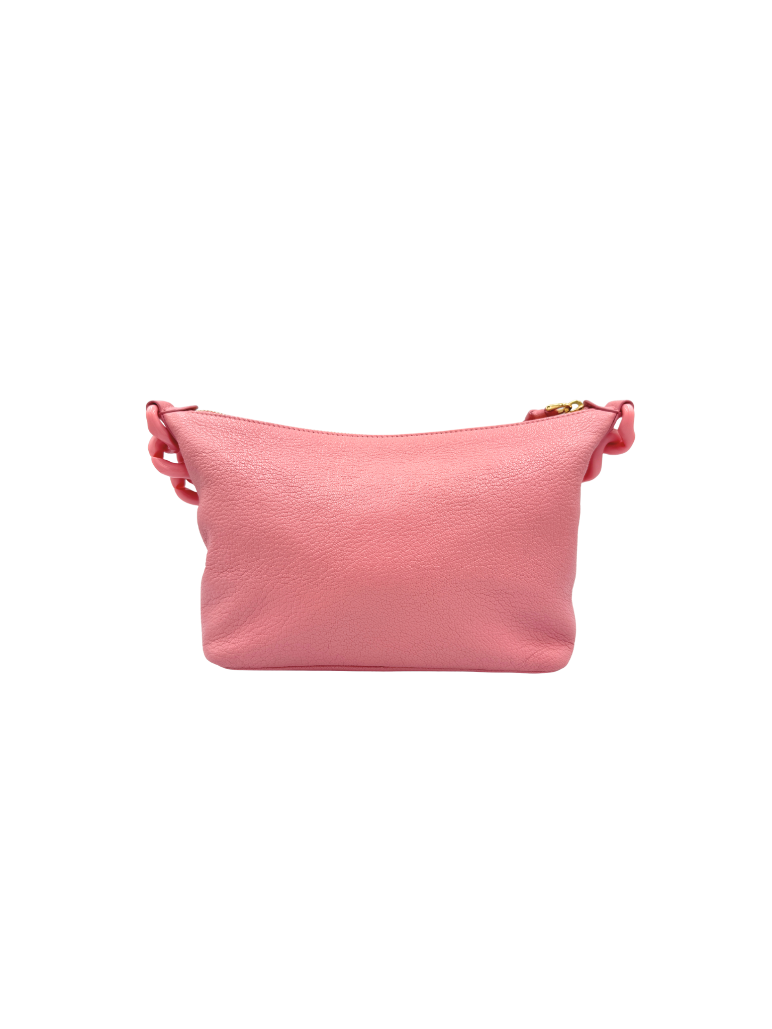 Spirit Shoulder Bag with Chainlink Strap in Pink Calfskin Leather