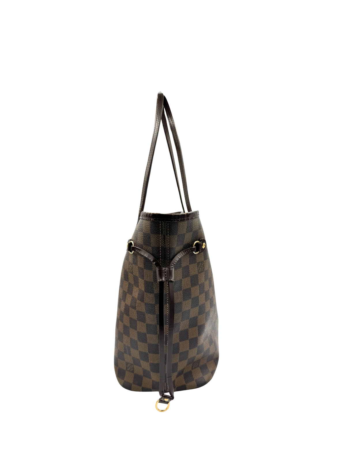 Neverfull MM Shopping Tote Bag in Damier Ebene Coated Canvas