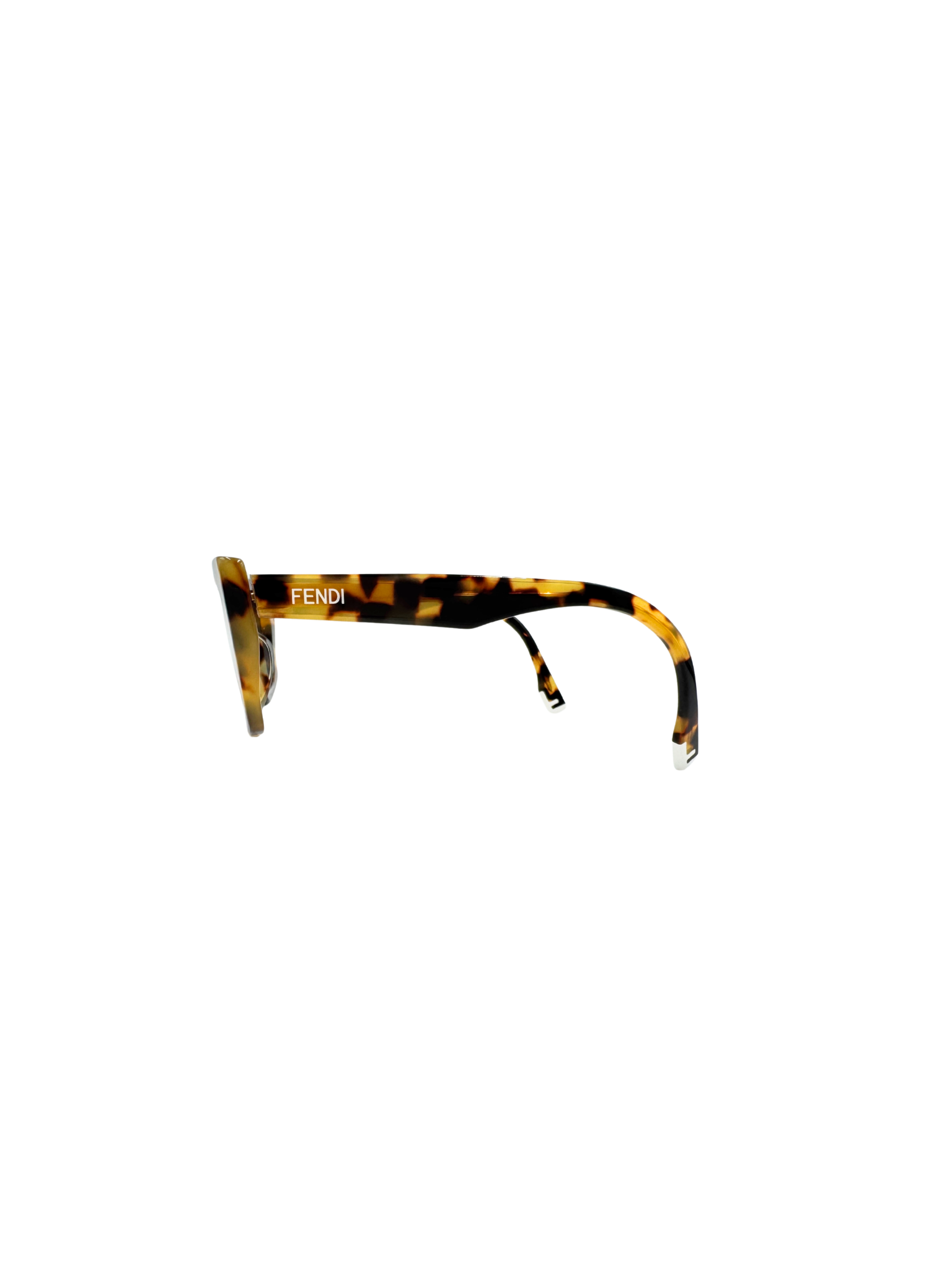 Cat-Eye Sunglasses with Cutouts in Brown Tortoise Acetate