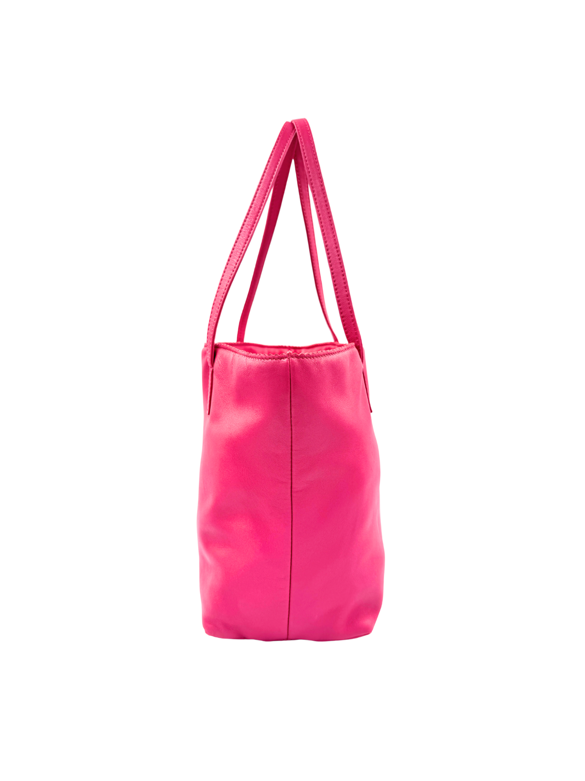 Vintage Anagram Logo Small East-West Shopping Tote Bag in Hot Pink Nappa Calfskin Leather