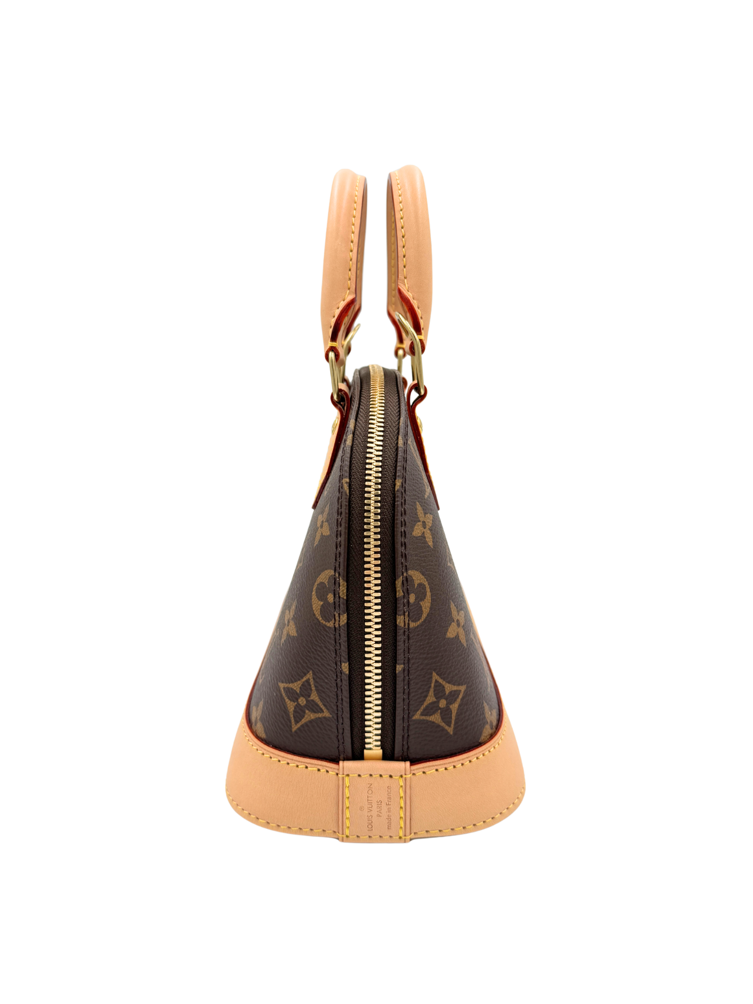 Alma BB Shoulder Bag with Top Handle in LV Monogram Coated Canvas
