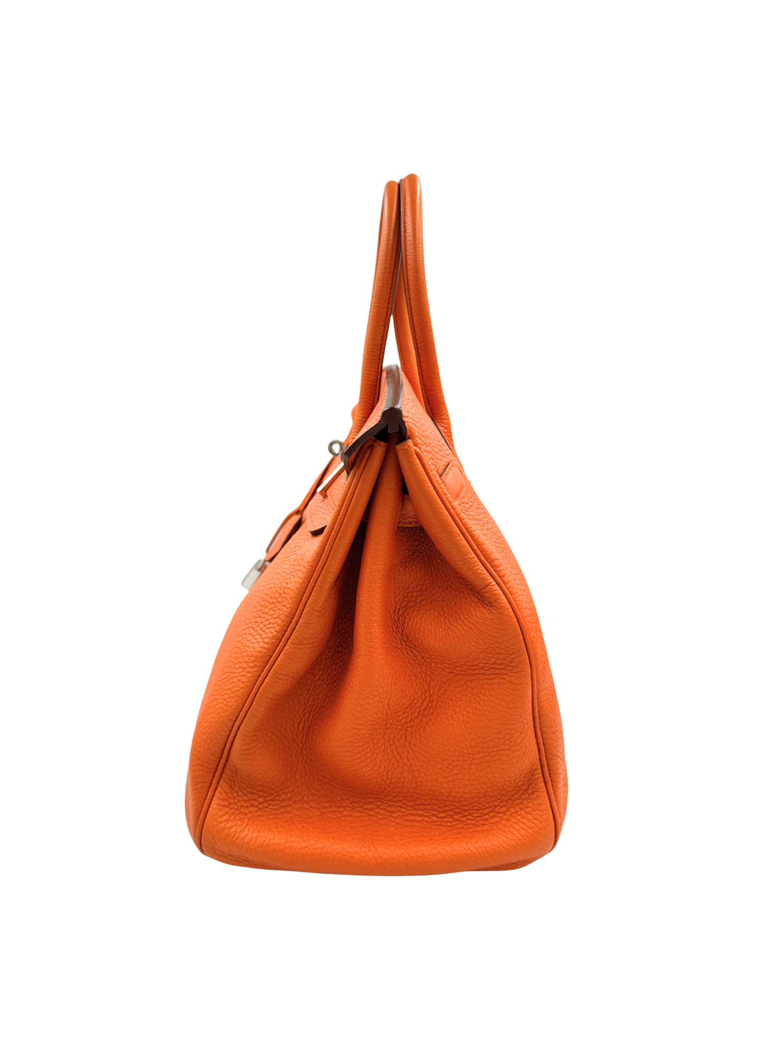 2011 Birkin 35 Tote Bag with Top Handle in Orange Togo Leather with Palladium Hardware