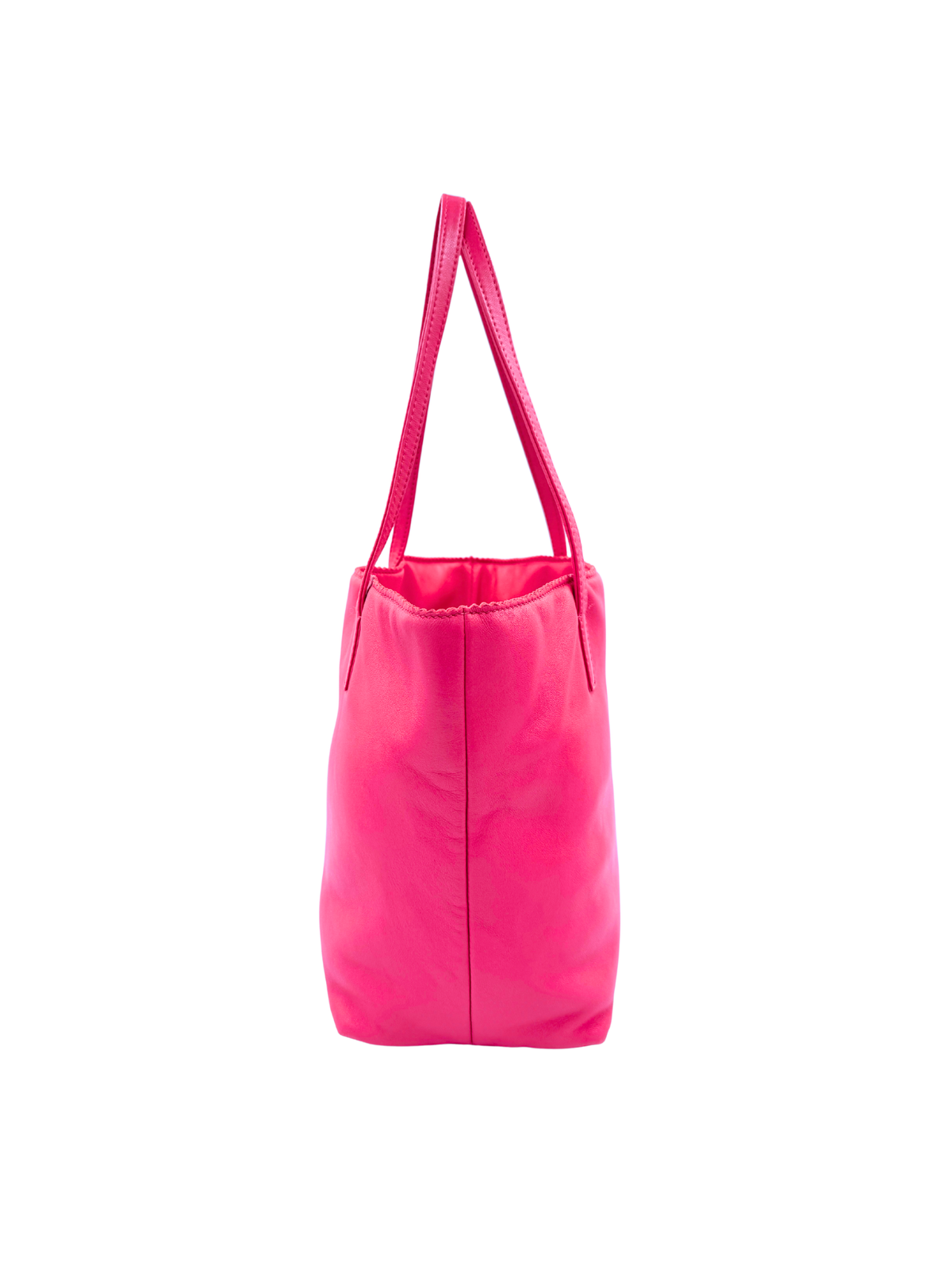 Vintage Anagram Logo Small East-West Shopping Tote Bag in Hot Pink Nappa Calfskin Leather