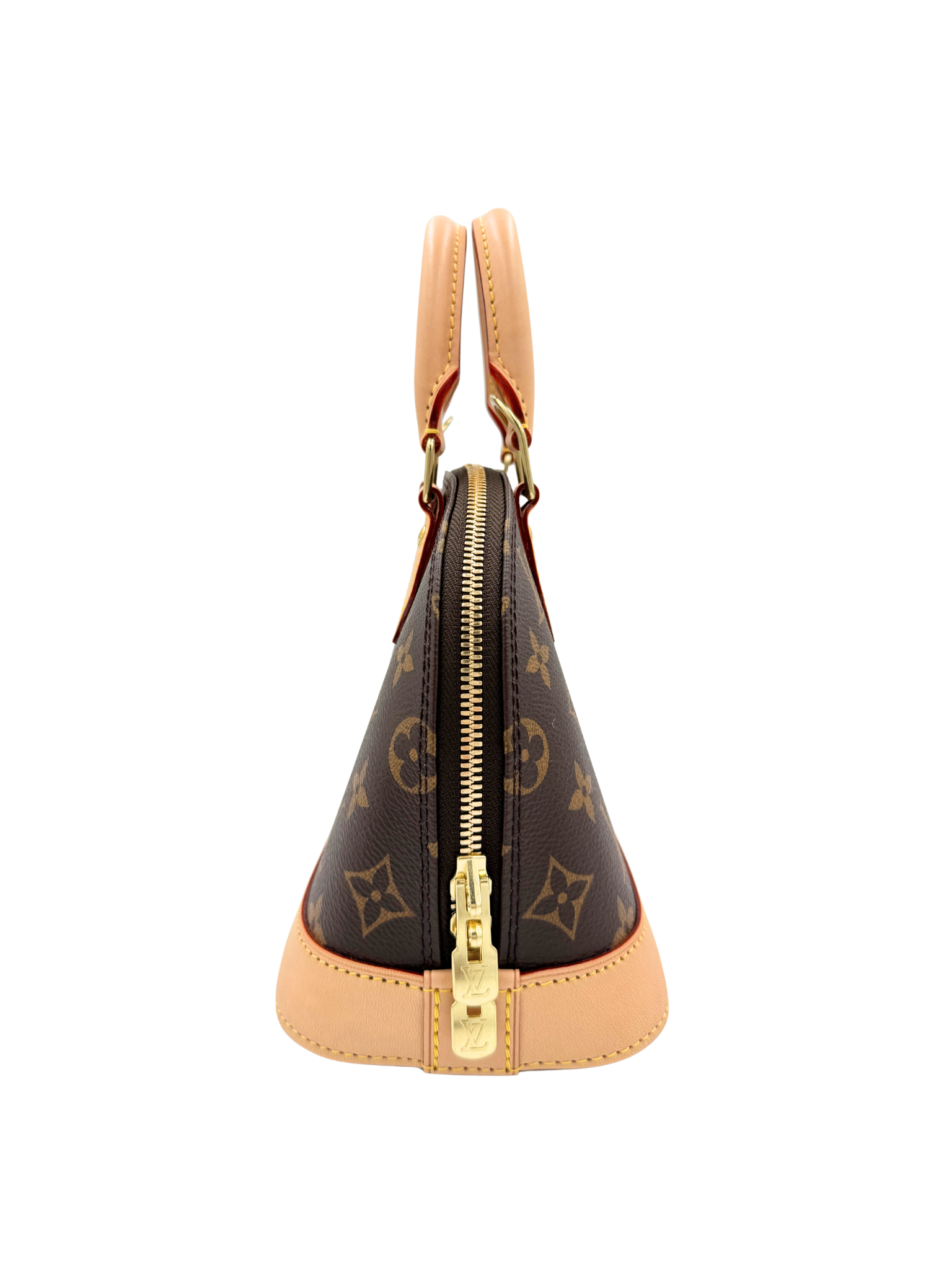 Alma BB Shoulder Bag with Top Handle in LV Monogram Coated Canvas