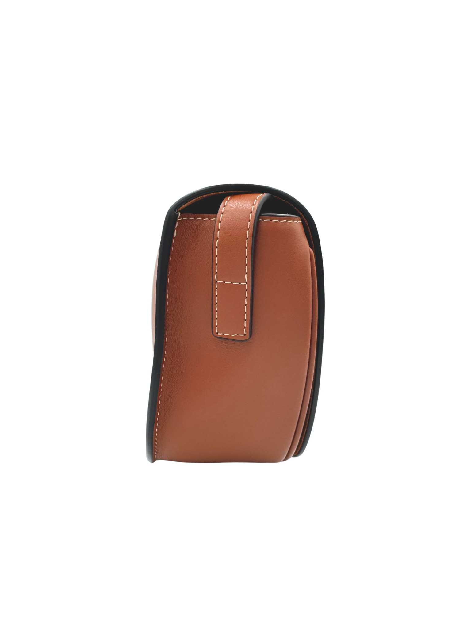 Triomphe Folco Cuir Crossbody Bag in Cognac Leather