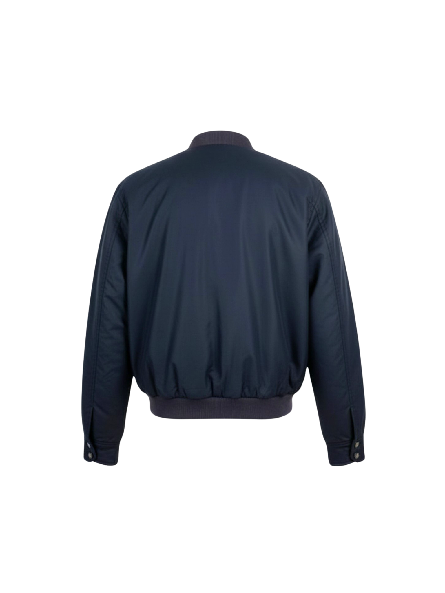 Size M / FR 40 Vintage Zip-Up Utility Bomber Jacket in Navy Fabric