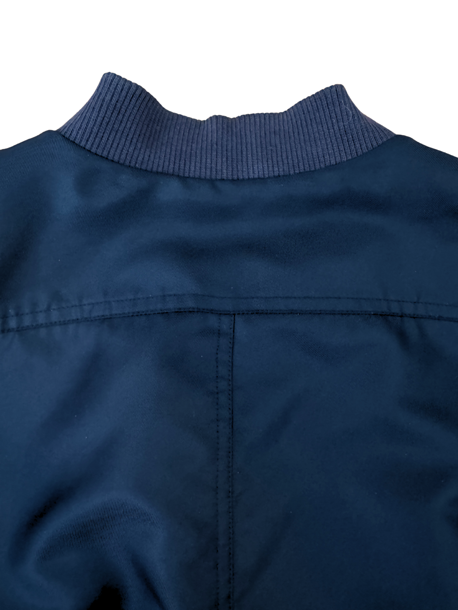 Size M / FR 40 Vintage Zip-Up Utility Bomber Jacket in Navy Fabric