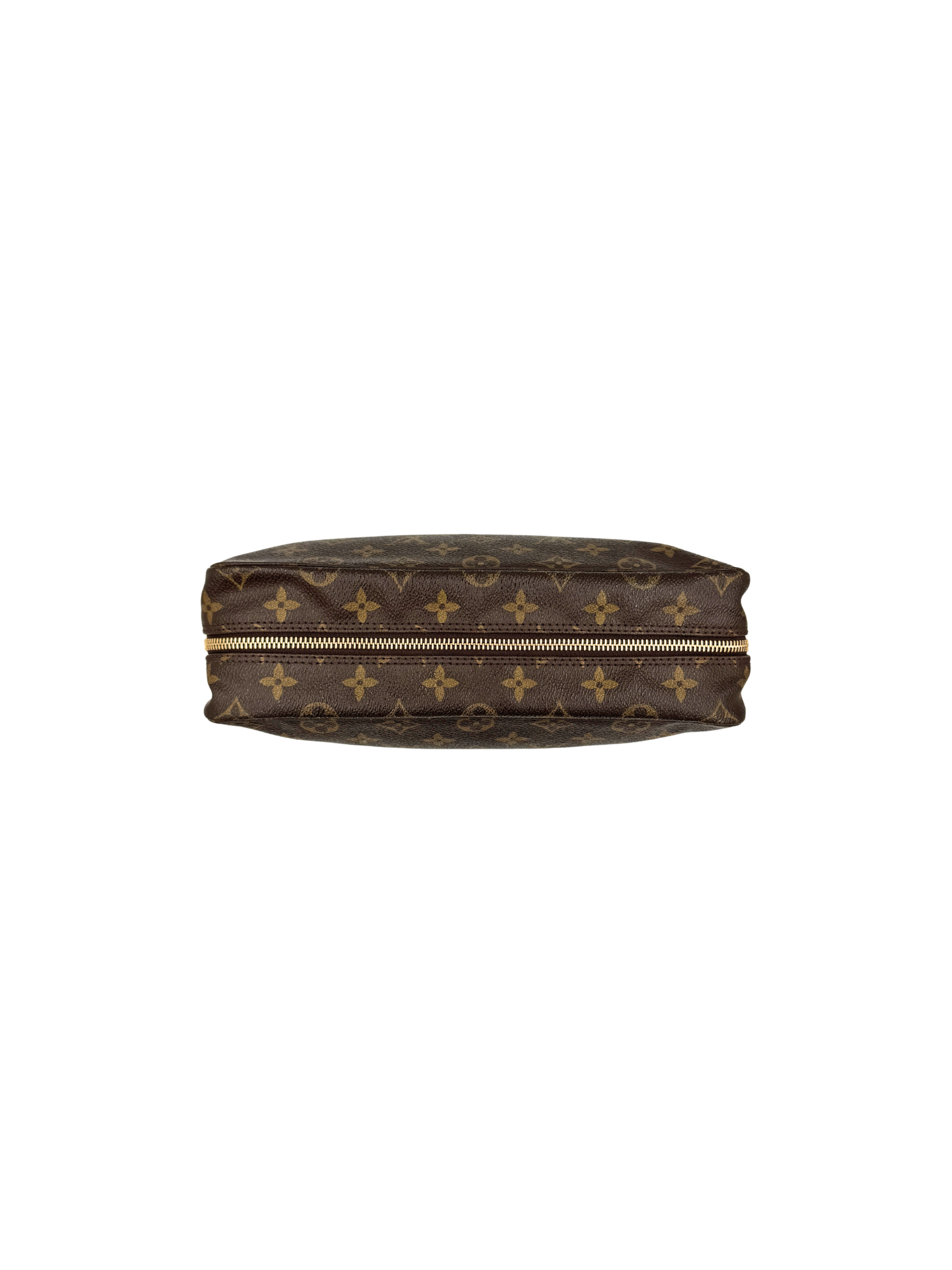 Vintage Trousse Toilette 28 Travel Toiletry Case in Brown Monogram Coated Canvas