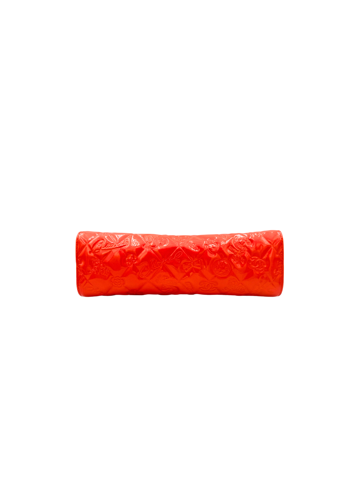 Vintage Karl Lagerfeld Era Lucky Symbols Shoulder Bag in Red Leather