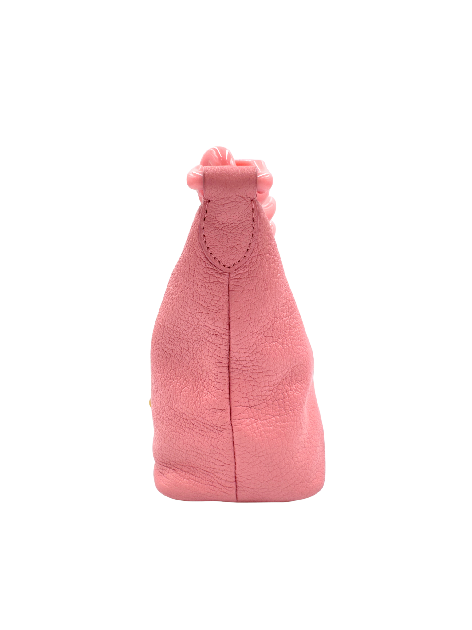 Spirit Shoulder Bag with Chainlink Strap in Pink Calfskin Leather