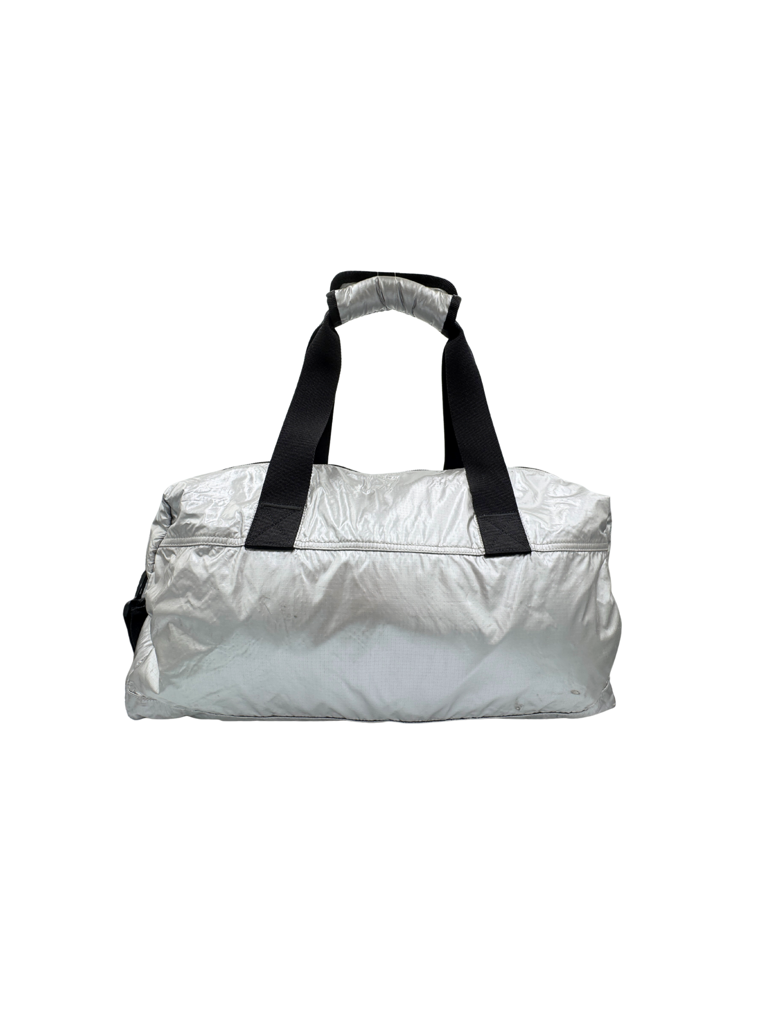 Nuxx City Weekender Puffy Duffel Bag in Silver Nylon Ripstop