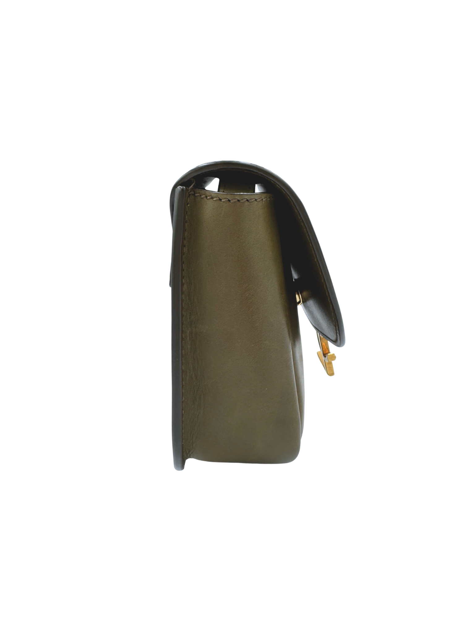 Small Kaia Crossbody Satchel Bag in Olive Green Leather