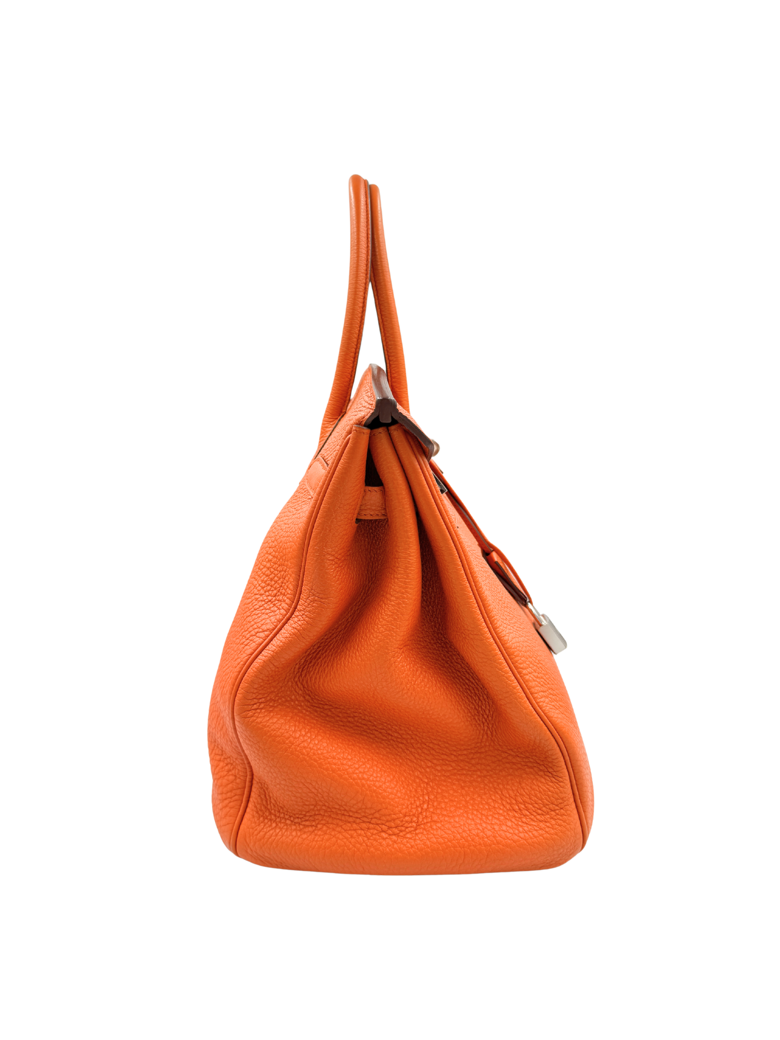 2011 Birkin 35 Tote Bag with Top Handle in Orange Togo Leather with Palladium Hardware