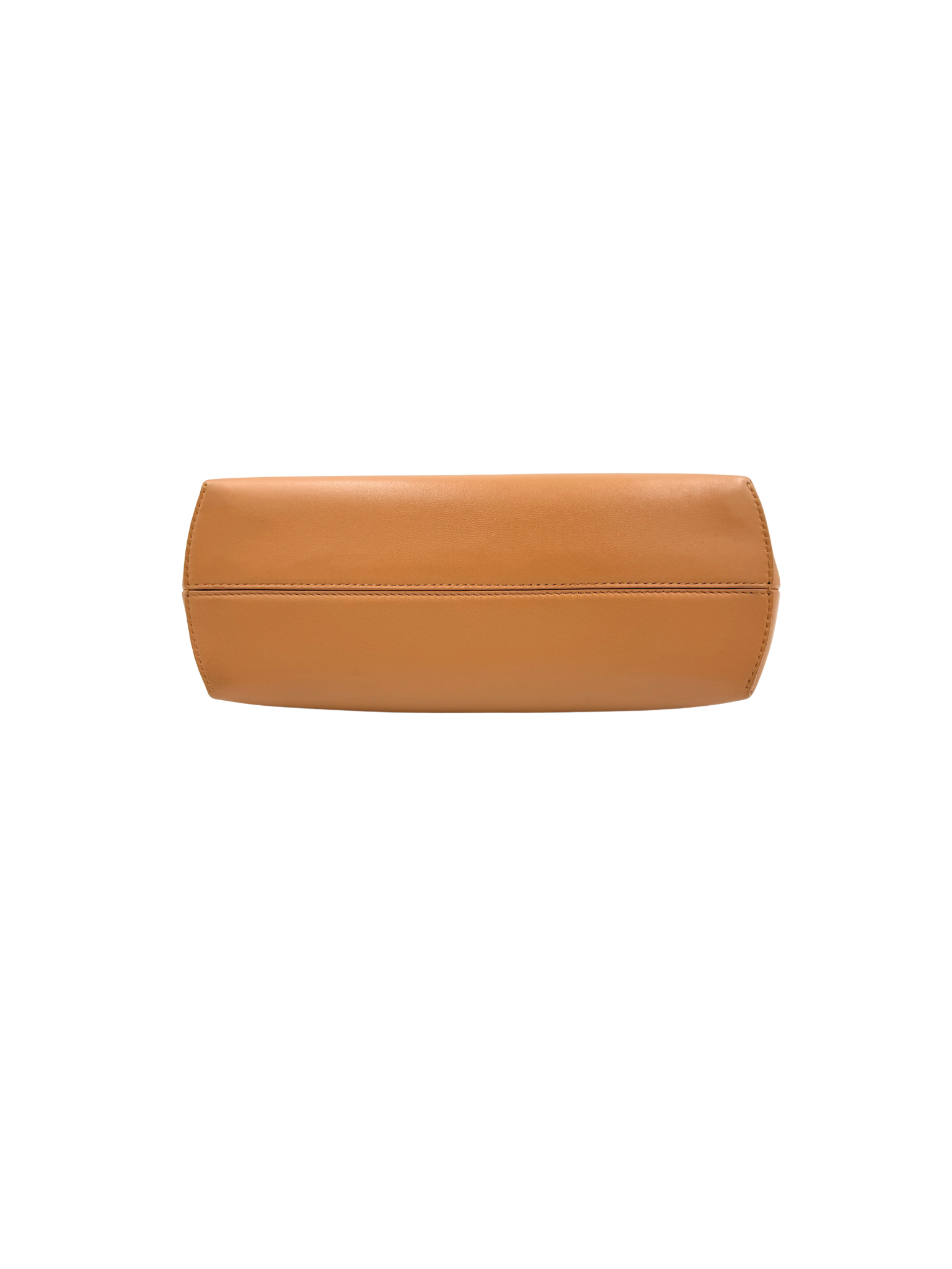 Small First Shoulder Bag Clutch in Caramel Leather