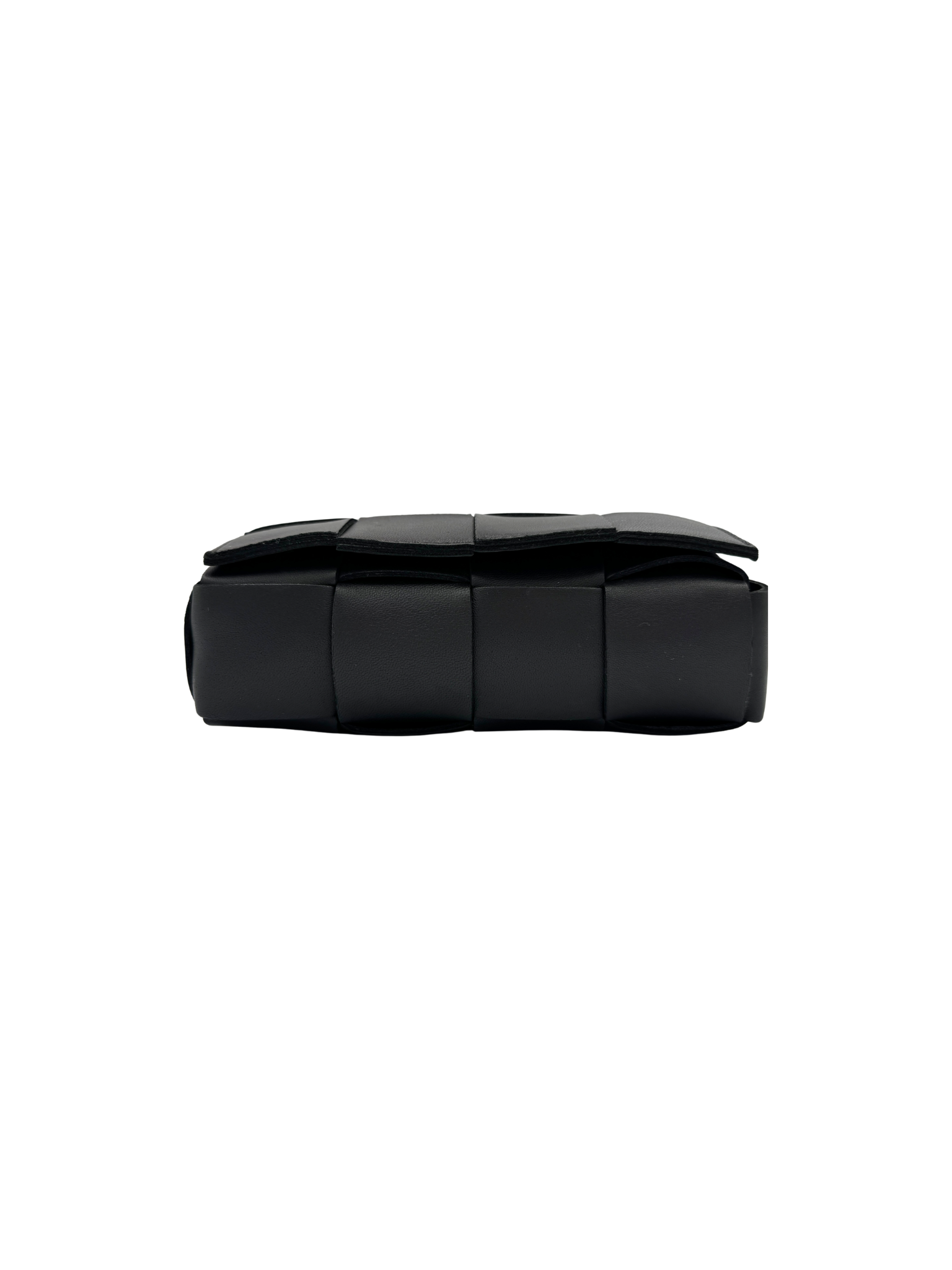 Cassette Belt Bag / Bum Bag in Black Maxi Intrecciato Woven Leather