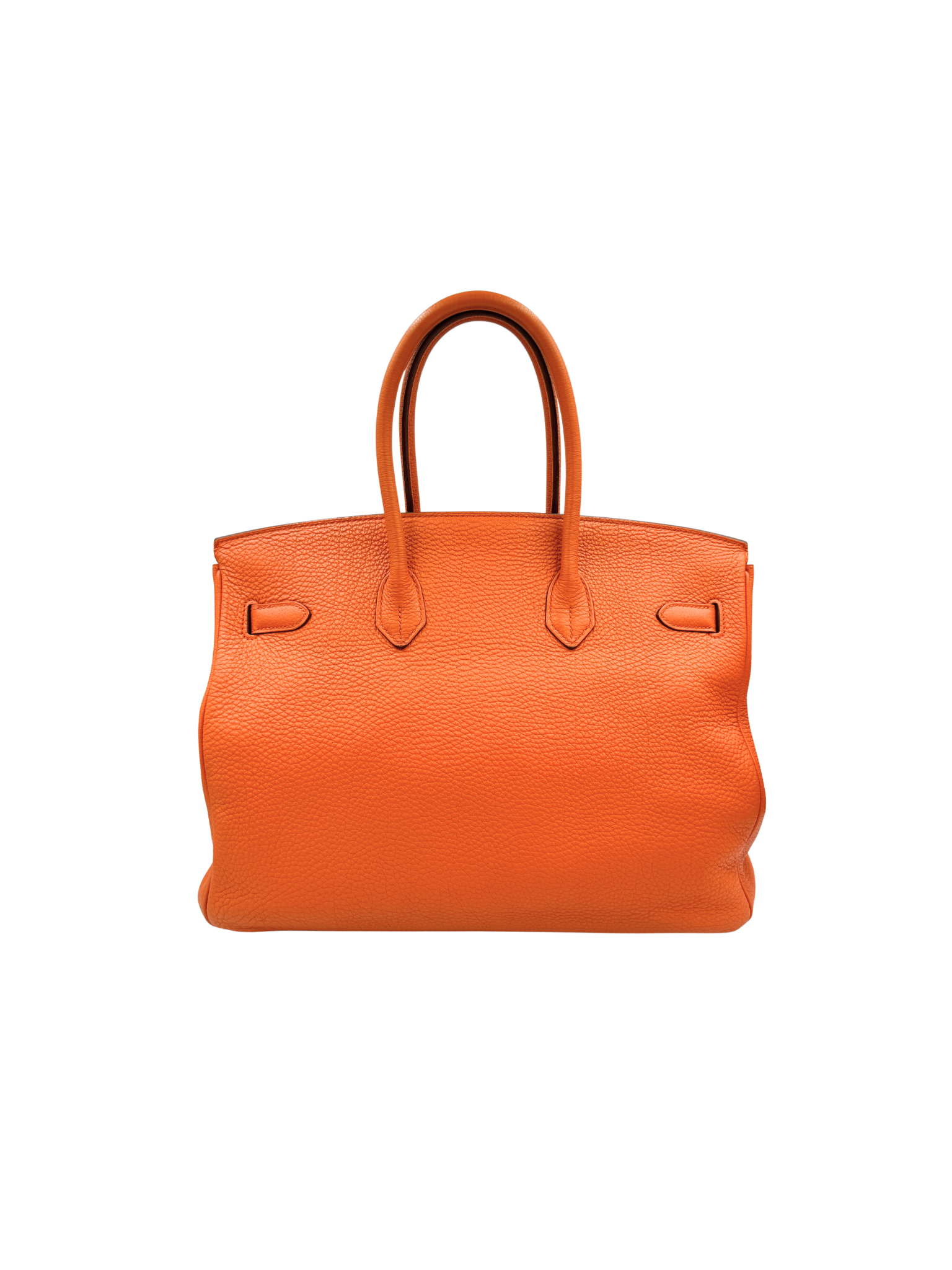 2011 Birkin 35 Tote Bag with Top Handle in Orange Togo Leather with Palladium Hardware