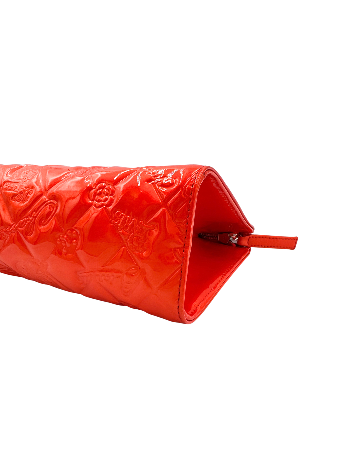 Vintage Karl Lagerfeld Era Lucky Symbols Shoulder Bag in Red Leather