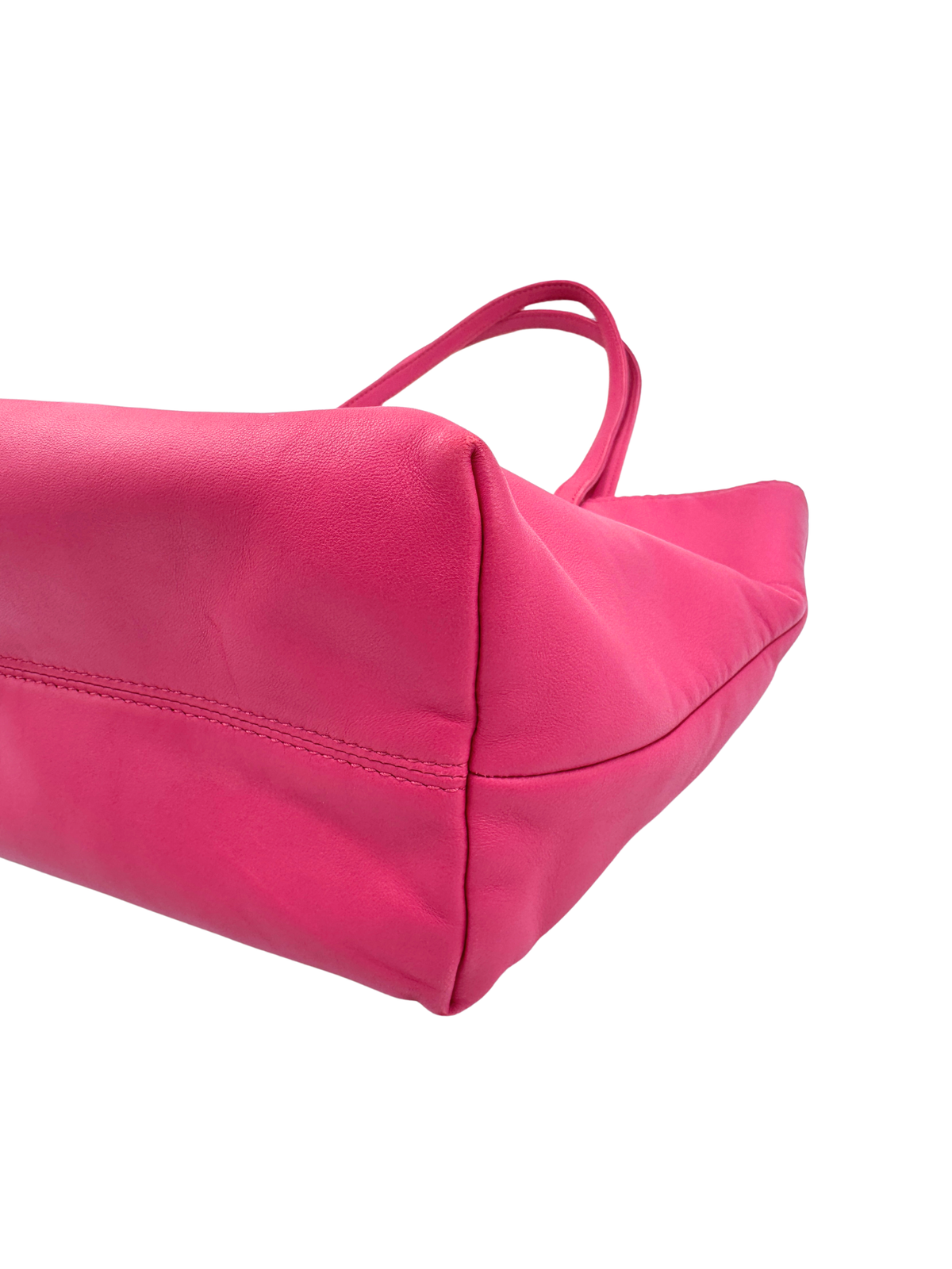 Vintage Anagram Logo Small East-West Shopping Tote Bag in Hot Pink Nappa Calfskin Leather