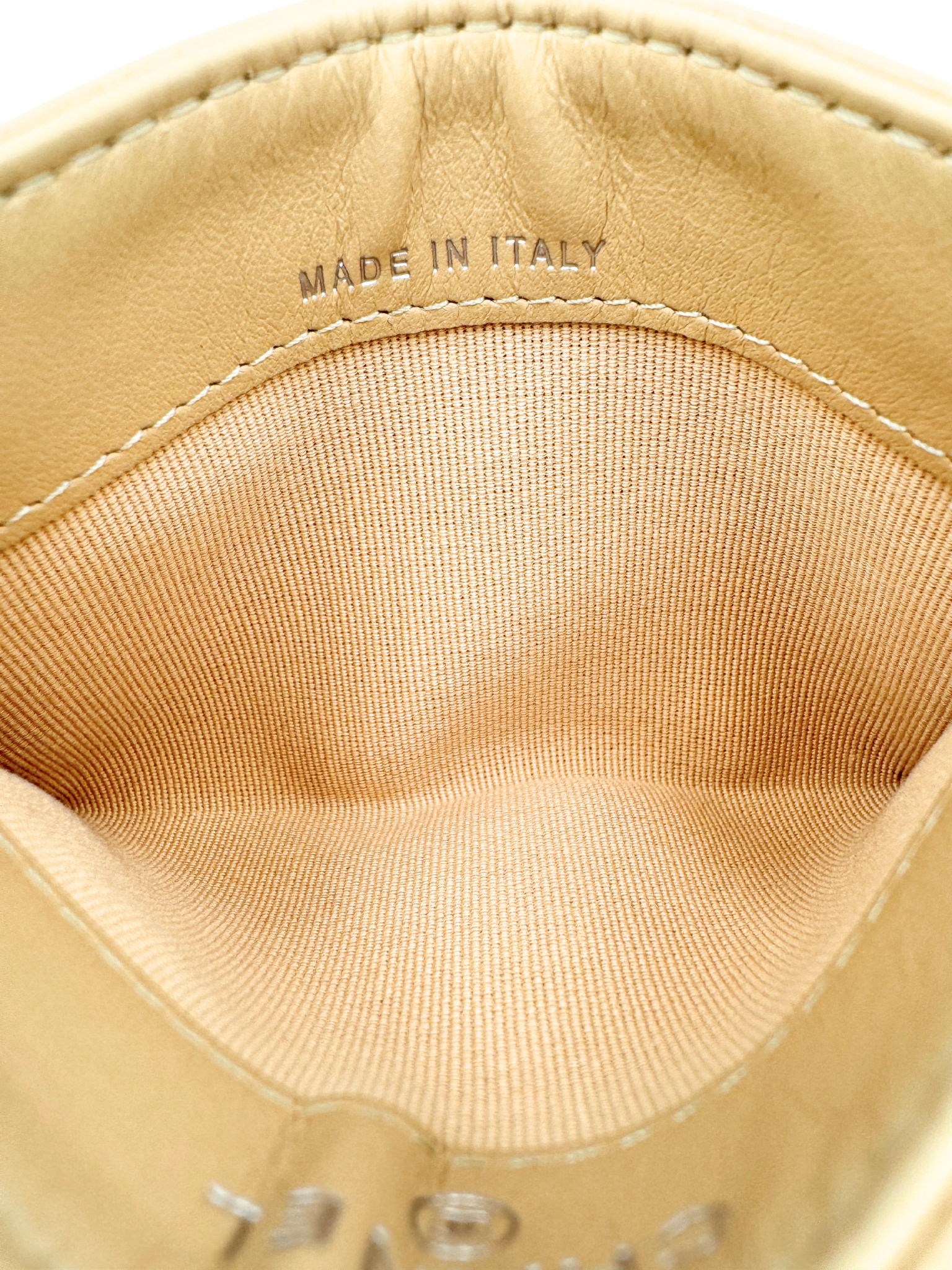 Classic Quilted CC Card Holder Wallet in Beige Claire Caviar Leather