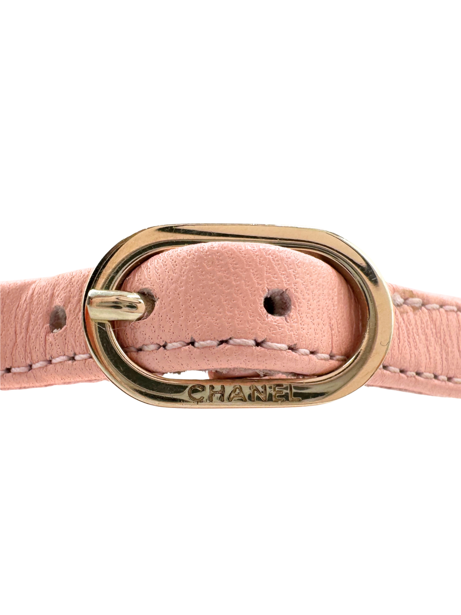 Size 39.5 2024 CC Logo Cap Toe Slingback Flats in Light Pink Goatskin Leather