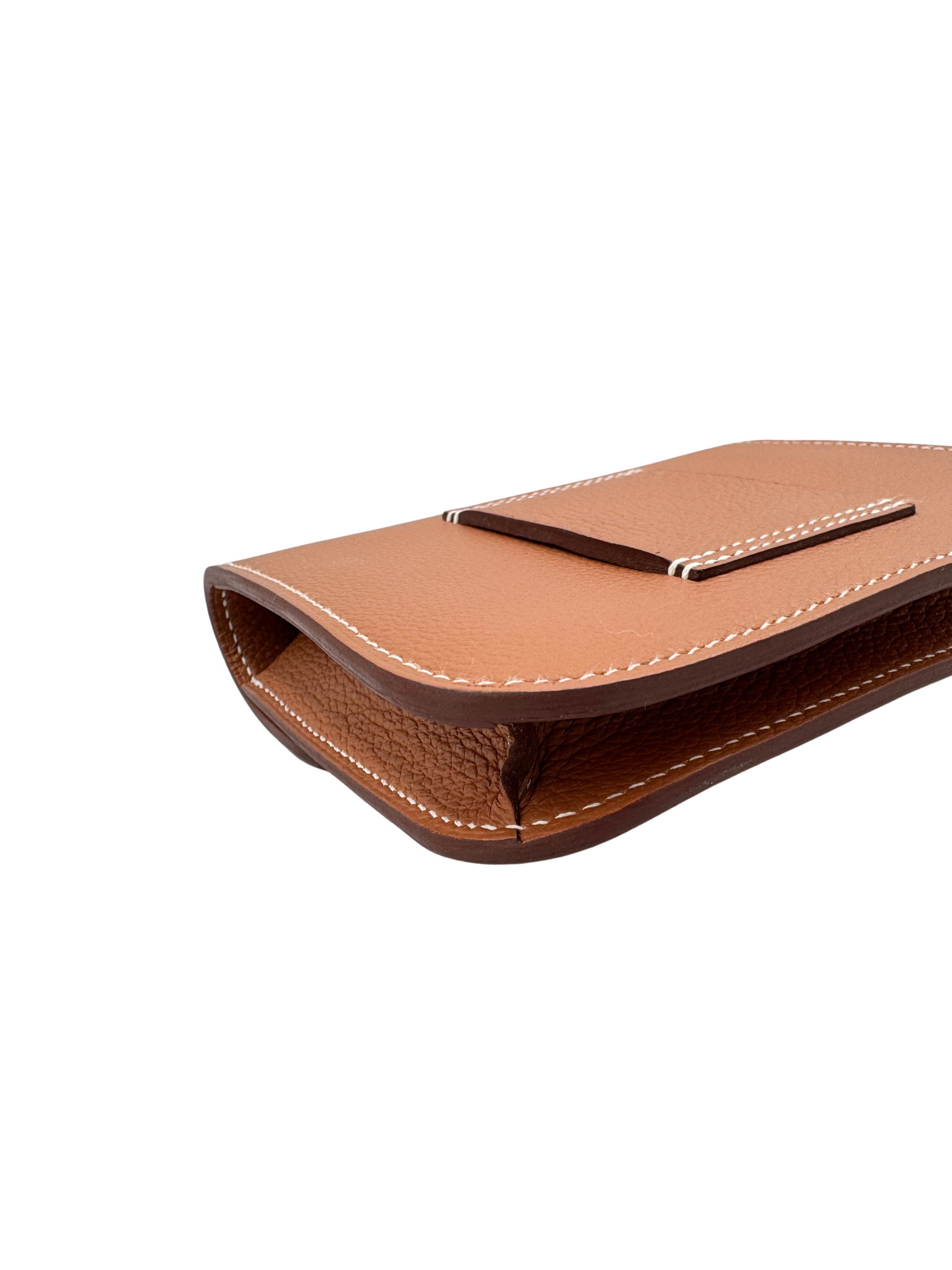 Constance Slim Compact Wallet with Removable Card Holder in Gold Evercolor Leather with Gold Hardware