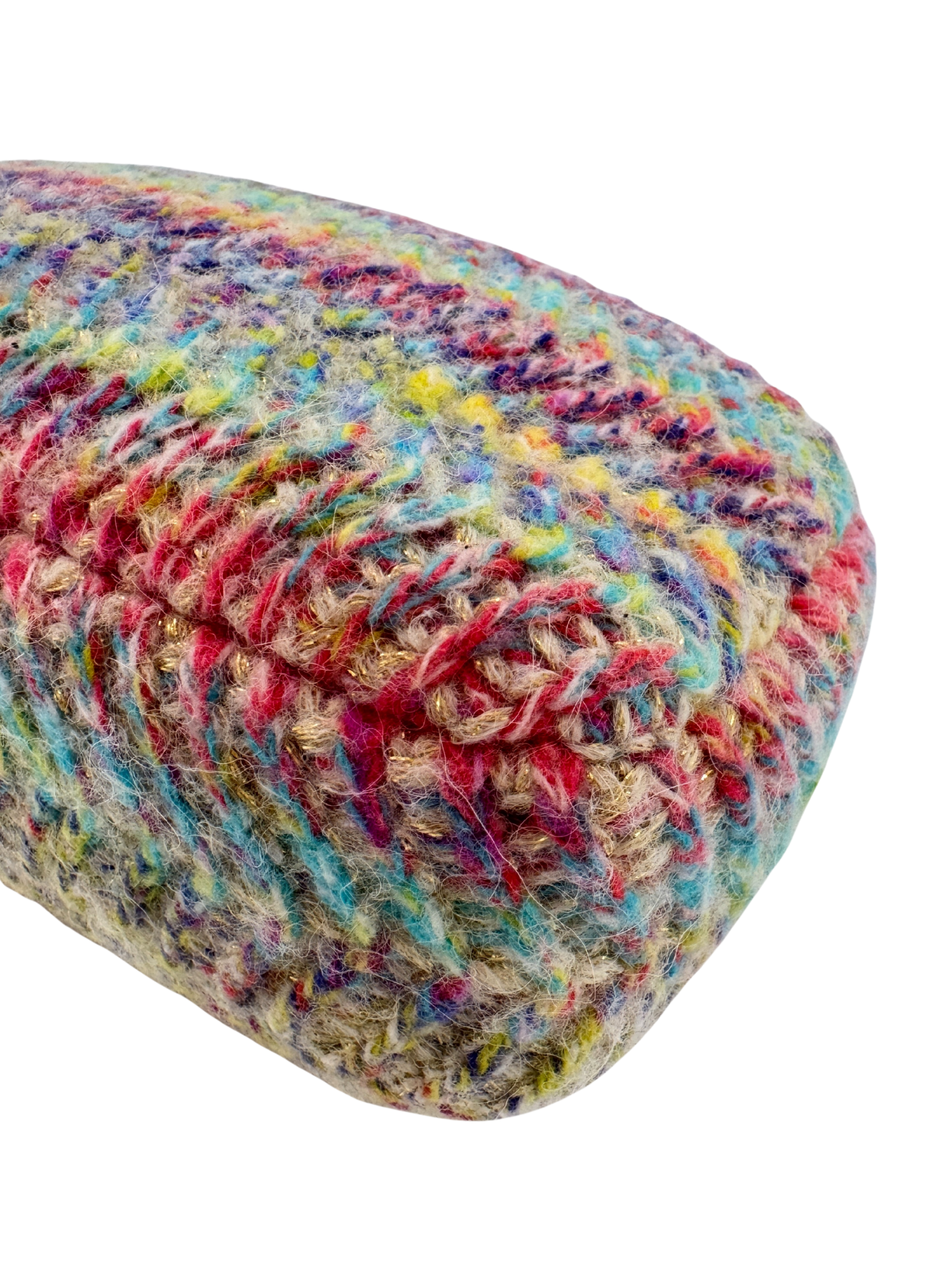 2020 Fantasy Classic Rectangular Mini Single Flap Bag in Rainbow Knit