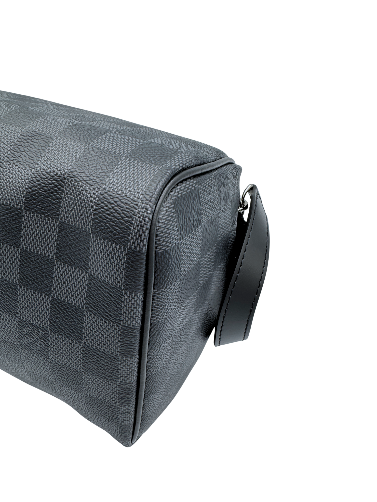 Dopp Kit Double-Zip Travel Toiletry Pouch / Travel Organizer in Damier Graphite Coated Canvas