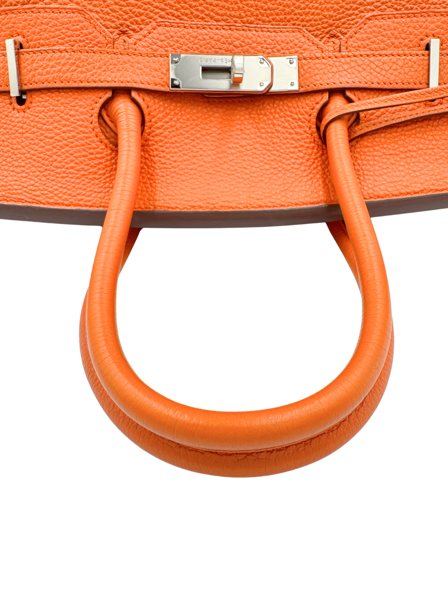 2011 Birkin 35 Tote Bag with Top Handle in Orange Togo Leather with Palladium Hardware