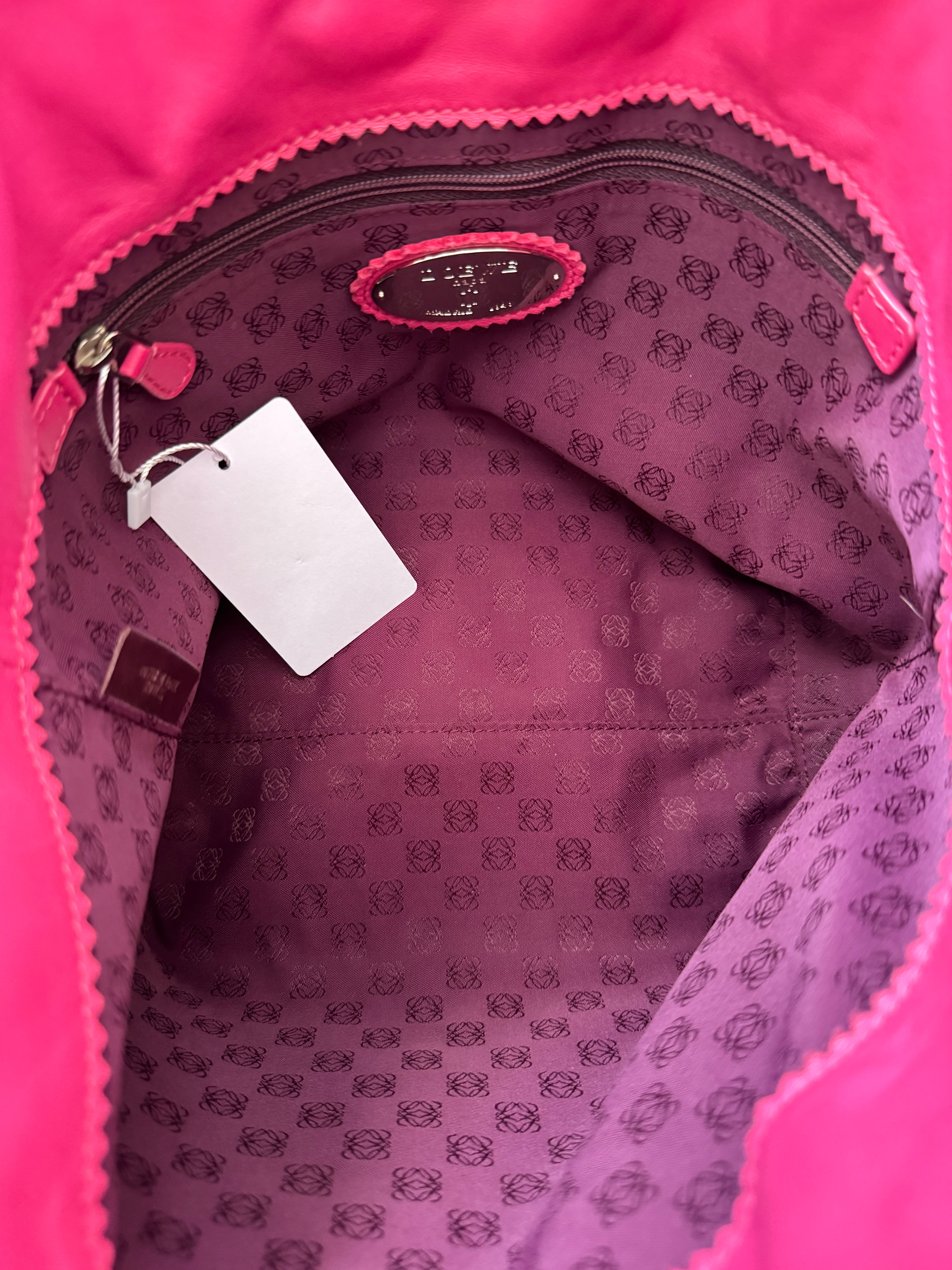 Vintage Anagram Logo Small East-West Shopping Tote Bag in Hot Pink Nappa Calfskin Leather
