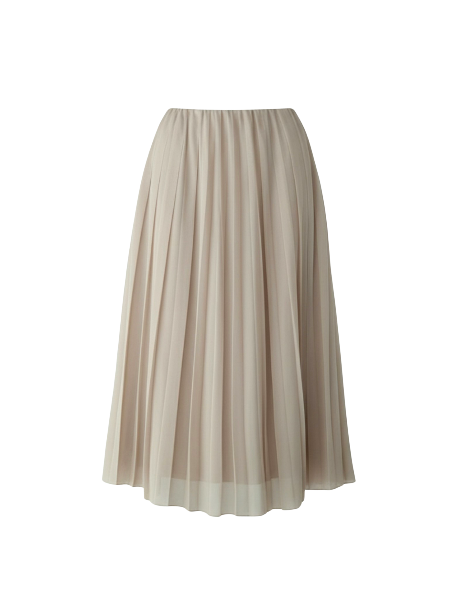 Size L / IT 44 Pleated Midi Skirt in Spring Rose Pink Silk Chiffon