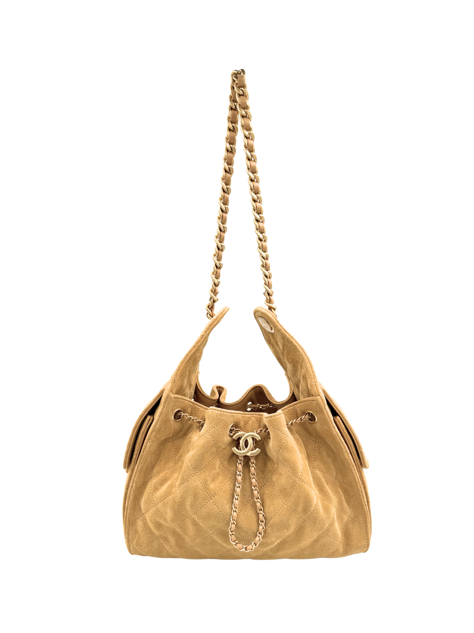 Small Chanel 25 Hobo Bag in Dark Beige Suede (Cruise 2025/2026 Collection)