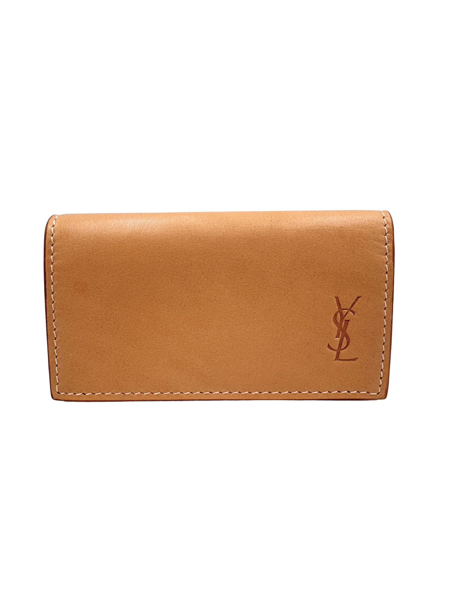 Slim Key Case Pouch in Tan Smooth Leather